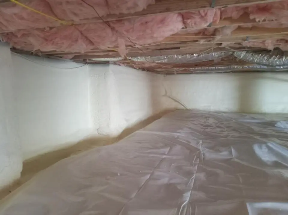 Crawl space encapsulation with closed-cell spray foam for Attic Insulation in Summit